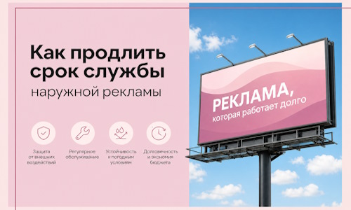Как продлить срок службы наружной рекламы в  Елизове