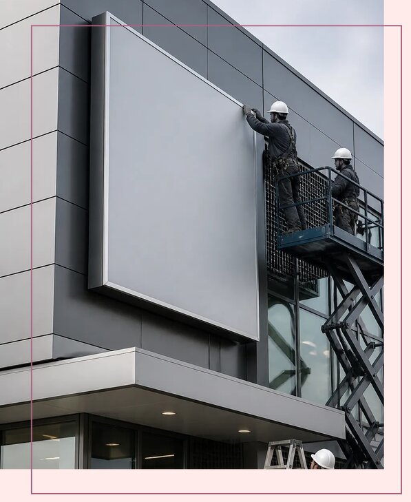 Реклама на фасаде ТЦ в Елизове по цене от 18737 р. | Аванза-Лзв